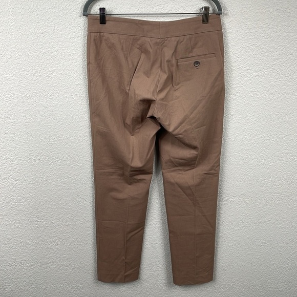 Brunello Cucinelli Brown Straight Leg Trouser Pants Office Career Sz 8 - Picture 3 of 11